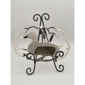 Oneida WM Rogers Silver Tone Duck Decorative Metal Wall Art Plaque Hanging‎